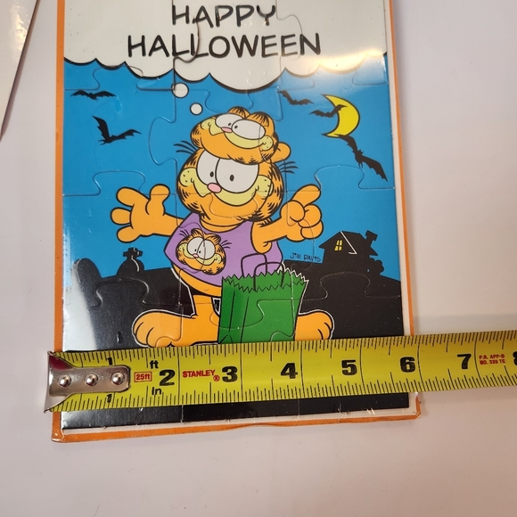 Garfield Halloween Puzzle New NOS Vintage 1980s Carlton Cards Trick or Treat 80s - Picture 8 of 8